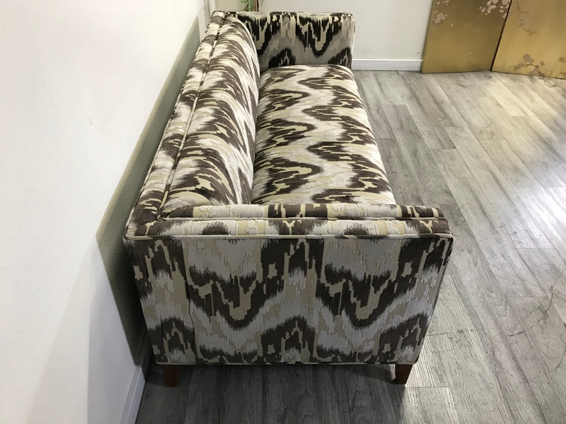 Mid Century Modern Sofa W/ Exceptional Op Art Upholstery