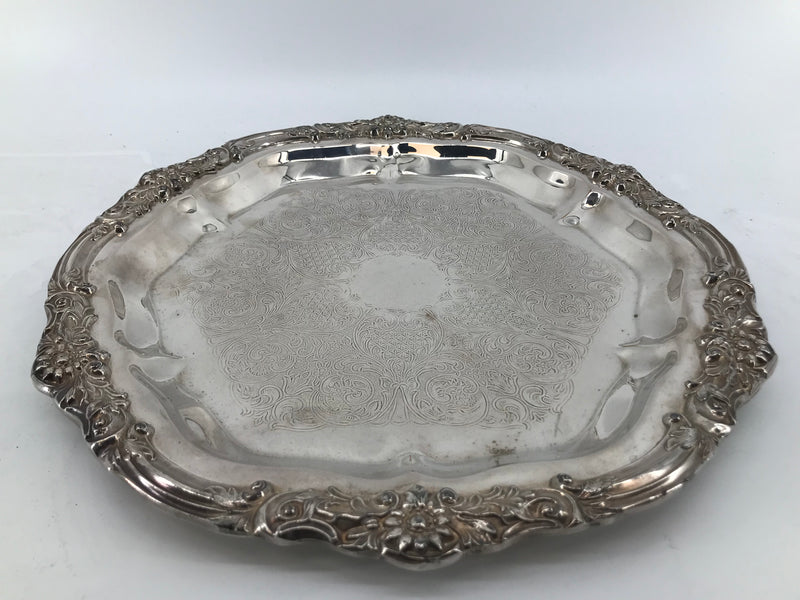 Antique Silver Dining Plate