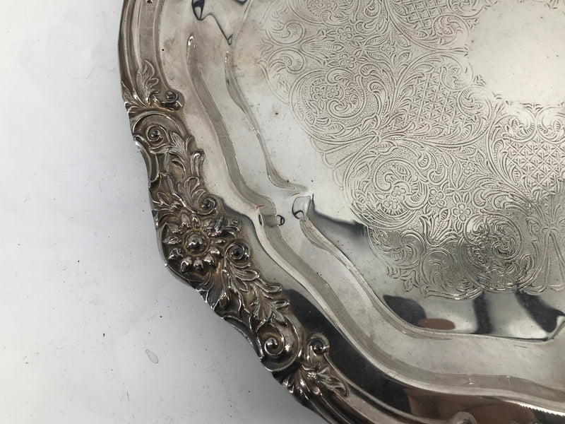 Antique Silver Dining Plate