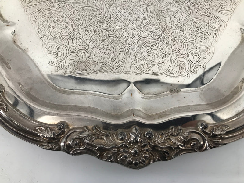 Antique Silver Dining Plate