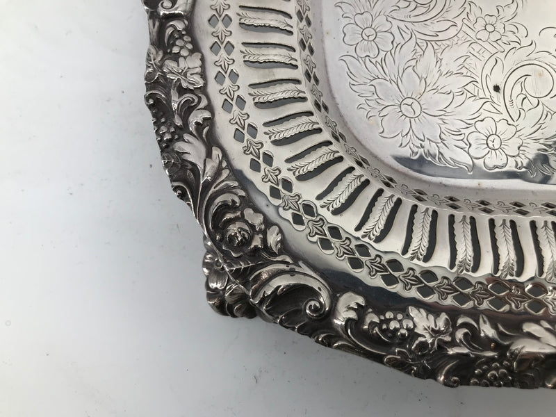 Antique Silver Serving Platter