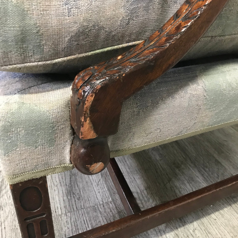 Vintage Upholstered Settee Bench