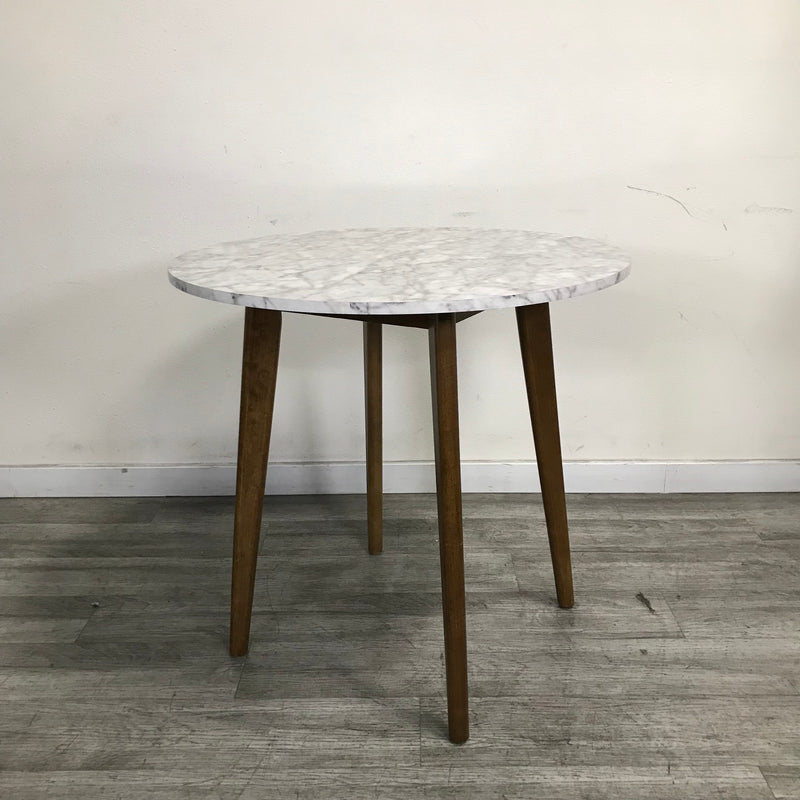 Faux Marble Bistro Table Dark Brown