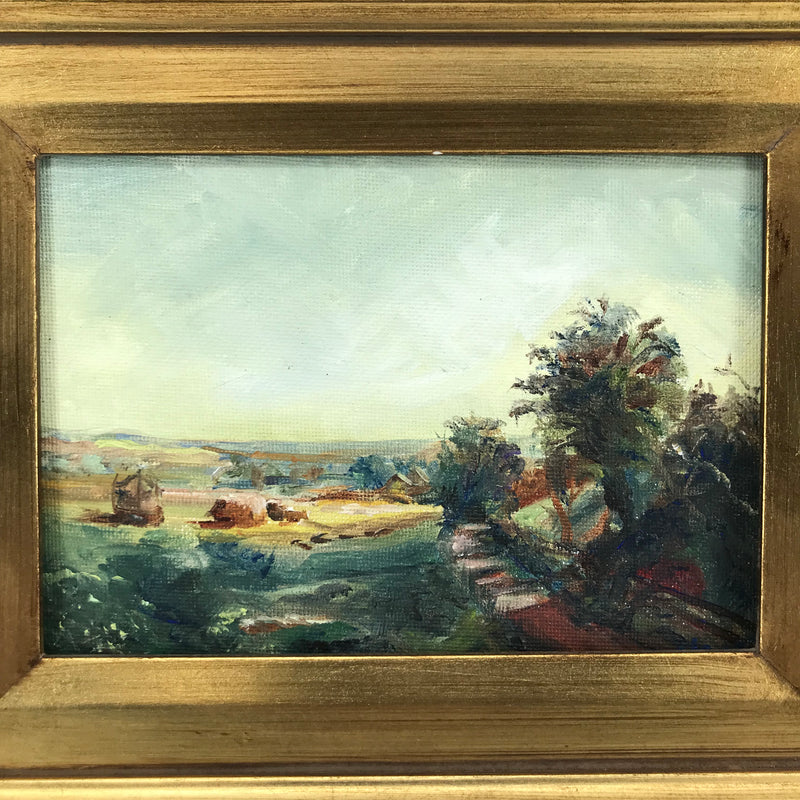 "Little France" Framed Oil Painting on Canvas Artwork
