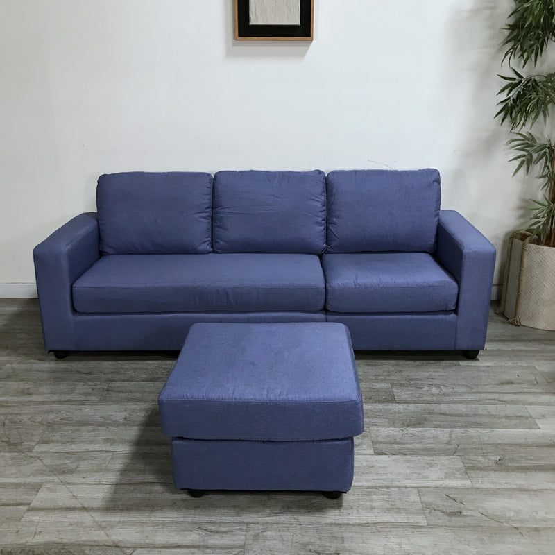Nathaniel Home Alexandra Small Space Sectional Sofa, Blue
