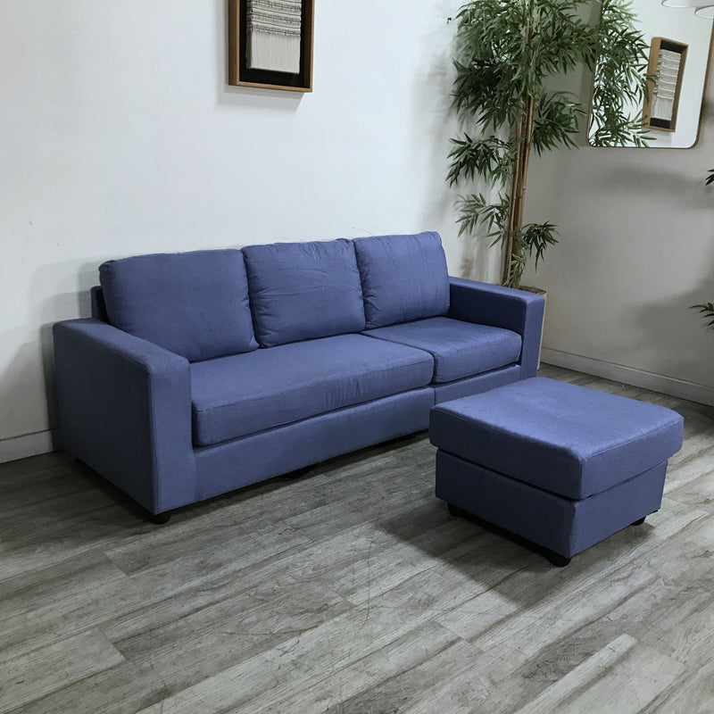 Nathaniel Home Alexandra Small Space Sectional Sofa, Blue