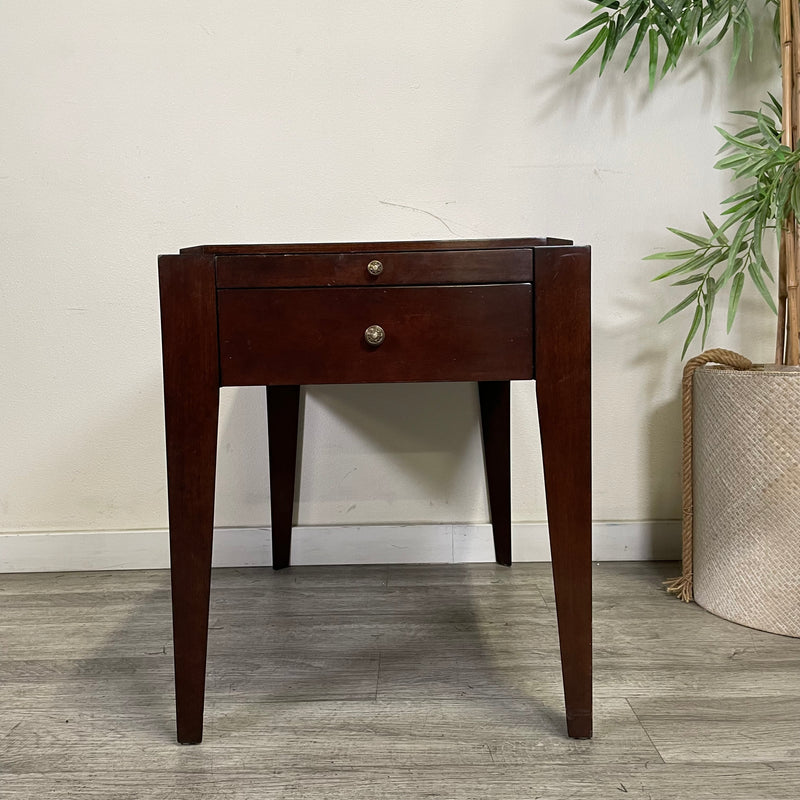 Vintage Charm Extendable Side Table with Drawer