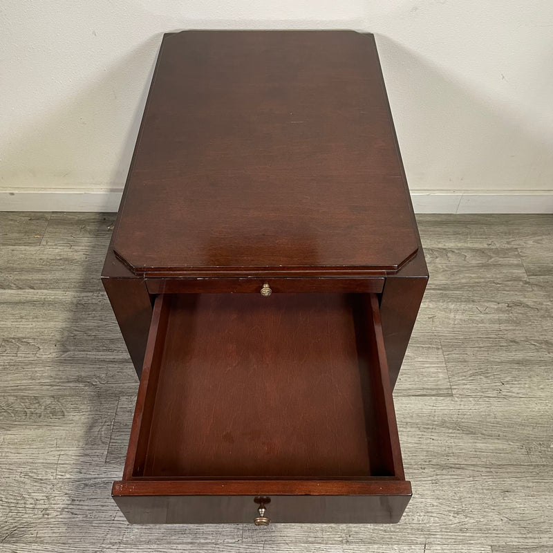 Vintage Charm Extendable Side Table with Drawer