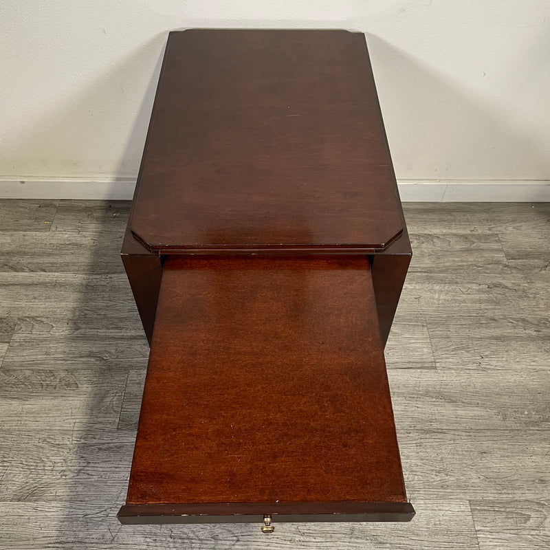 Vintage Charm Extendable Side Table with Drawer