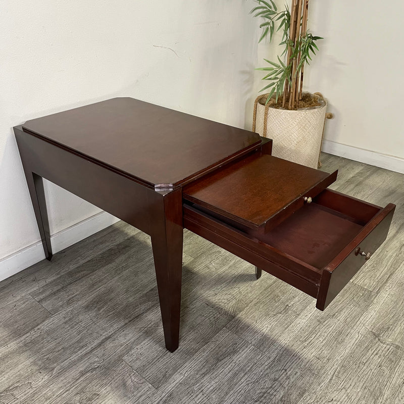 Vintage Charm Extendable Side Table with Drawer