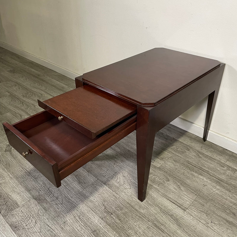 Vintage Charm Extendable Side Table with Drawer