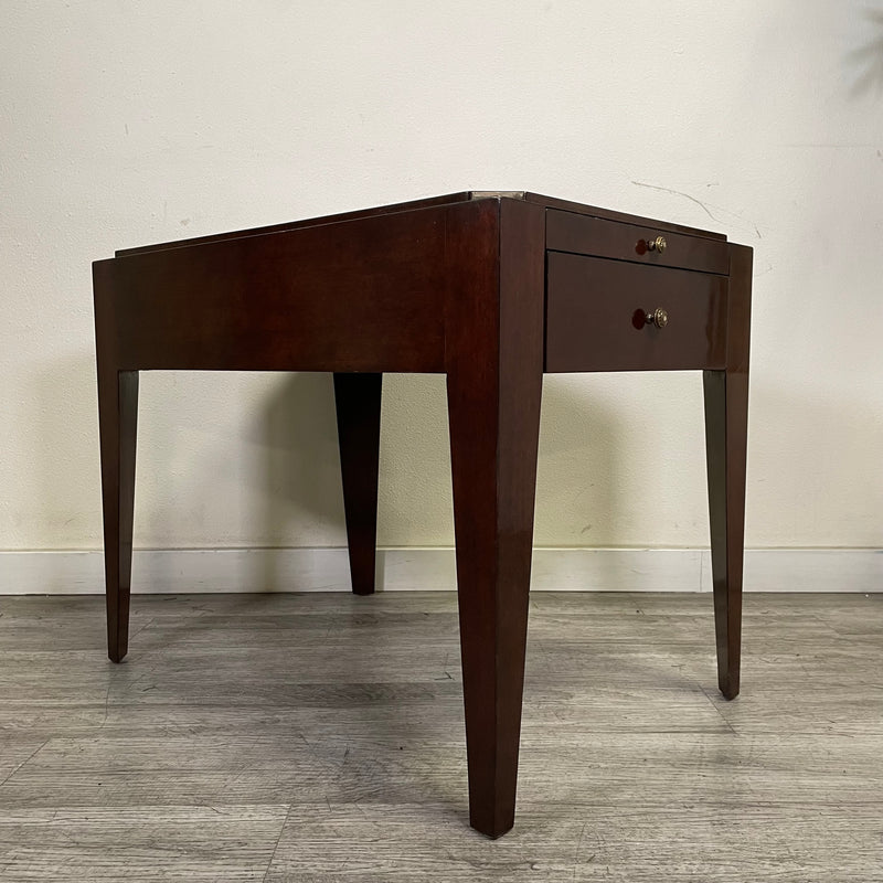 Vintage Charm Extendable Side Table with Drawer