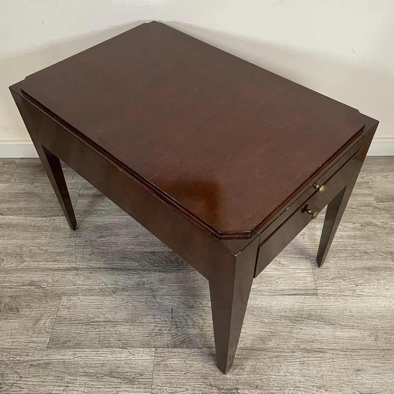 Vintage Charm Extendable Side Table with Drawer