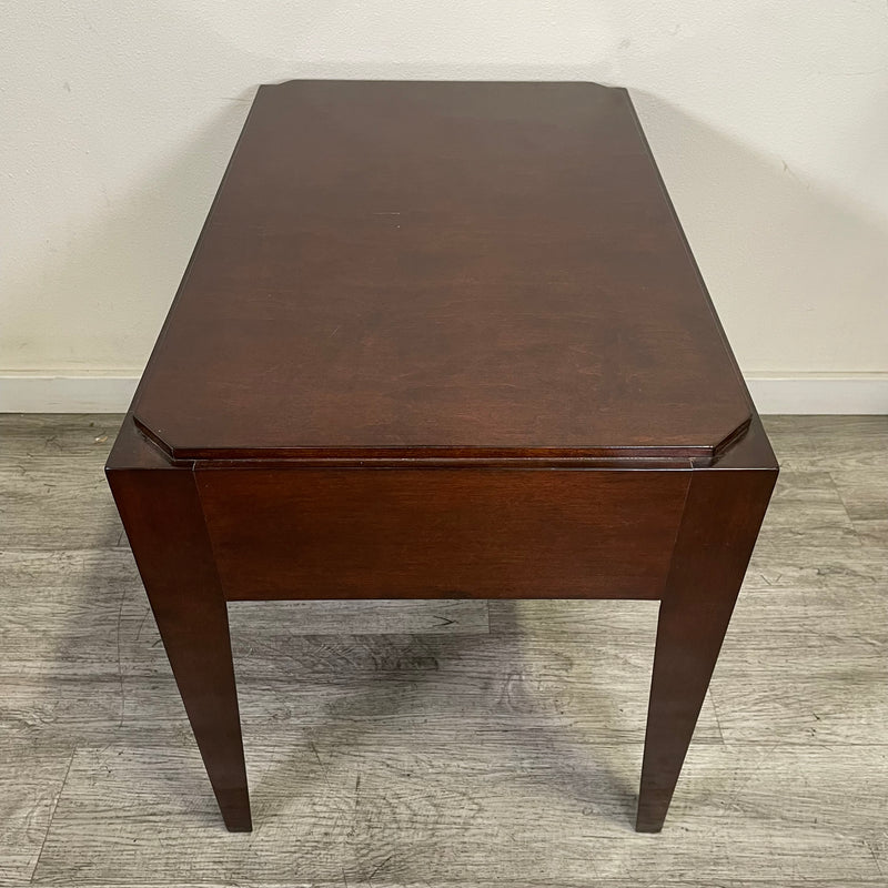 Vintage Charm Extendable Side Table with Drawer