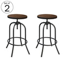 Lavish Home Swivel and Adjustable Bar Stool Set (Brown)