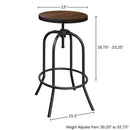 Lavish Home Swivel and Adjustable Bar Stool Set (Brown)