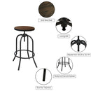 Lavish Home Swivel and Adjustable Bar Stool Set (Brown)