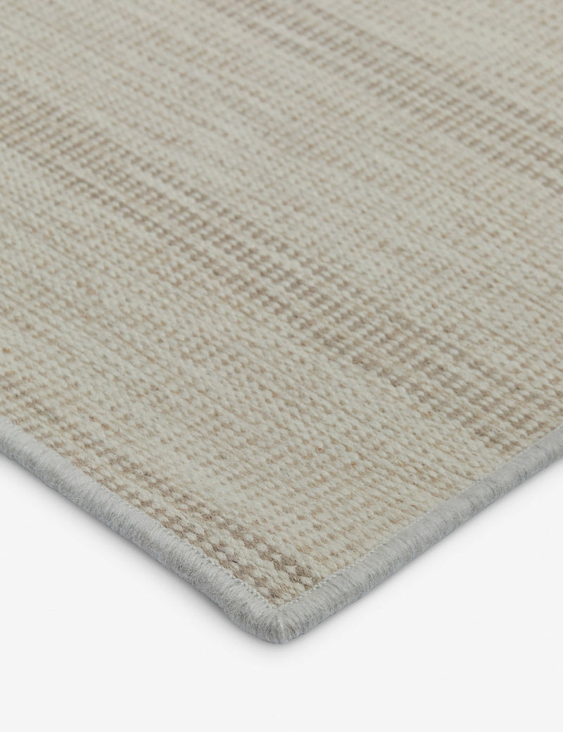 Lulu and Georgia 8'x10' Cheyenne Flatweave Wool Rug, Parchment