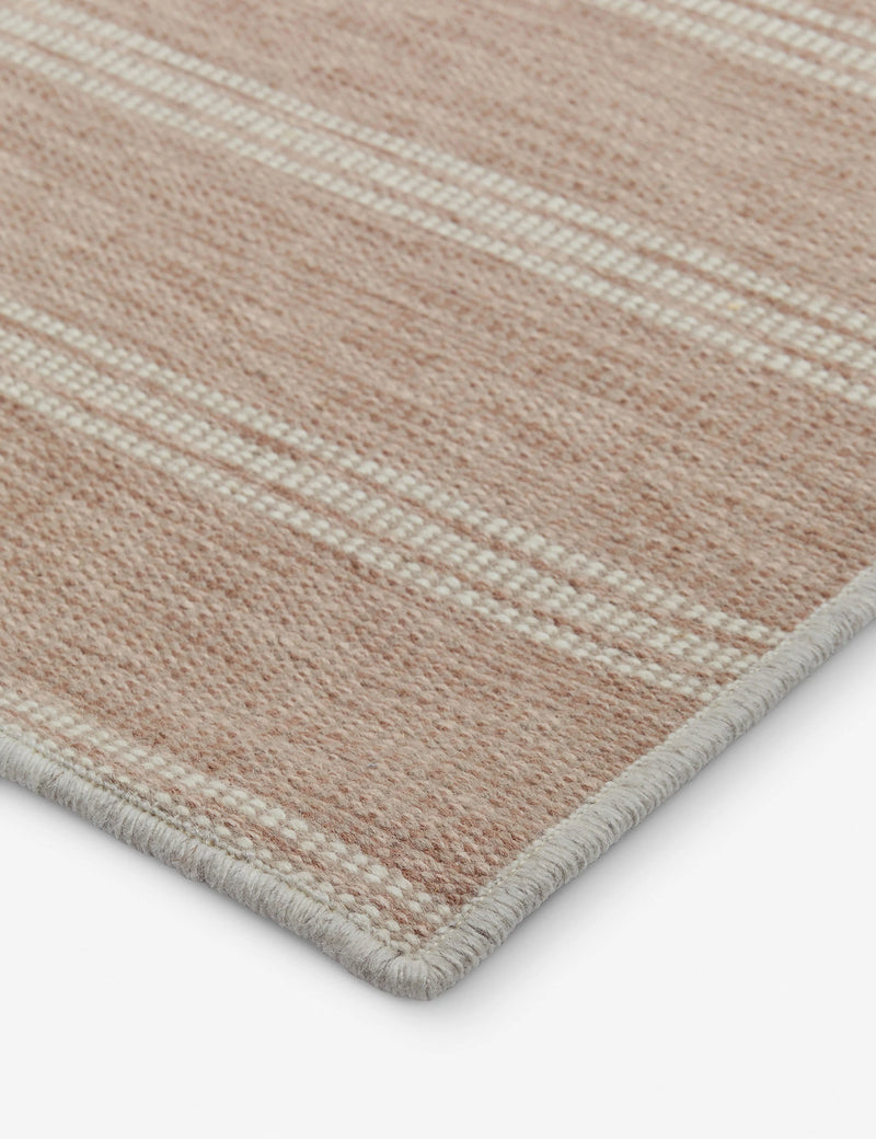 Lulu and Georgia 8'x10' Cheyenne Flatweave Wool Rug, Rose