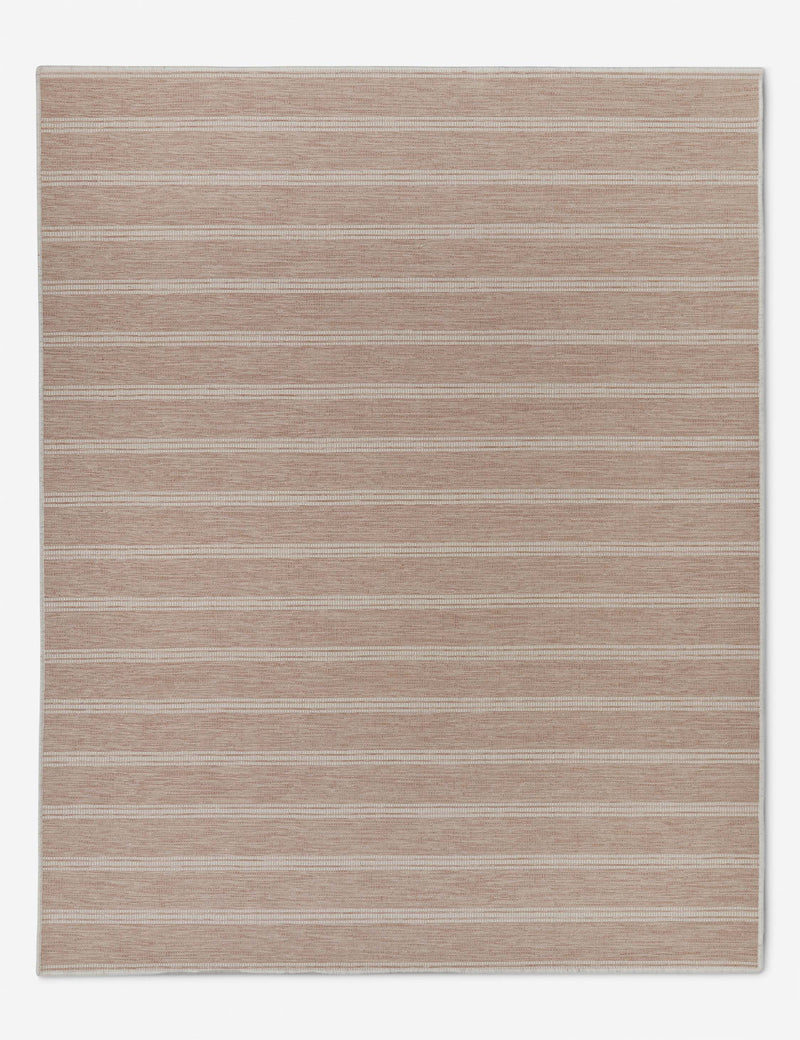 Lulu and Georgia 8'x10' Cheyenne Flatweave Wool Rug, Rose