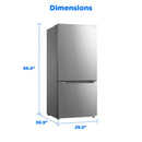 Midea 18.7 cu. ft. Garage Ready Bottom-Freezer Refrigerator (Stainless Steel)