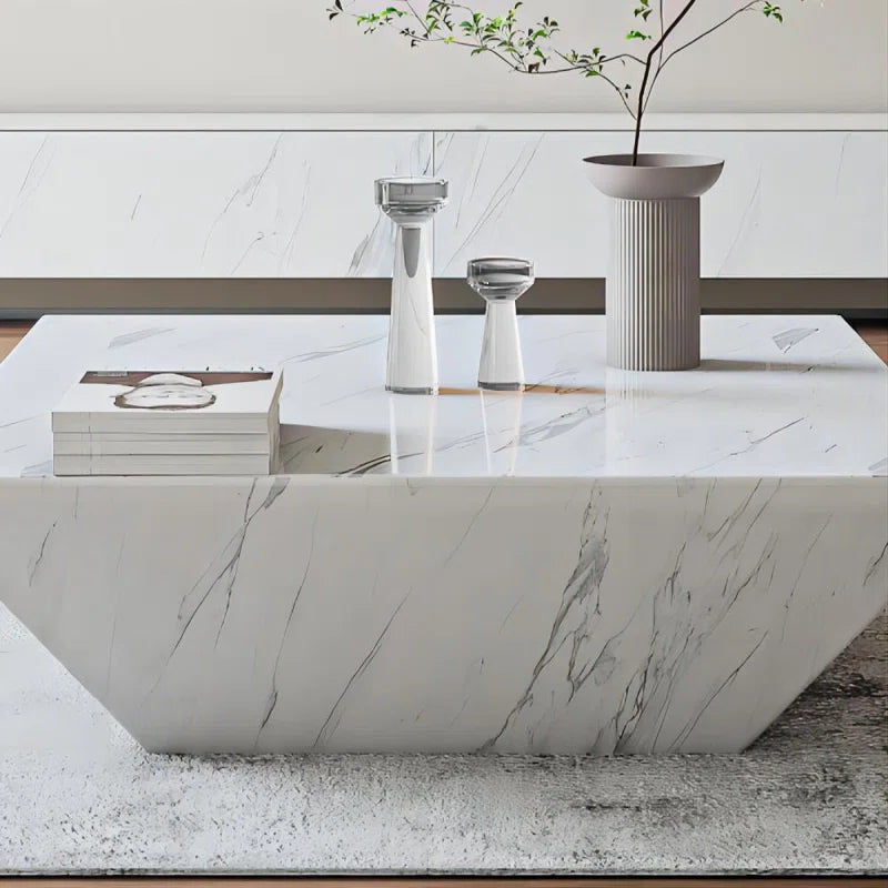 Povision Modern White Coffee Table