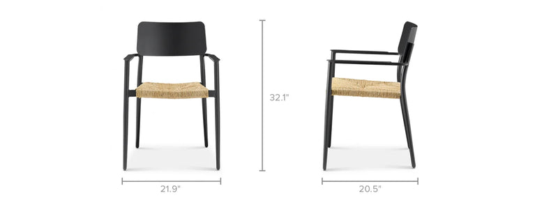 Castlery Newport Stackable Outdoor Dining Chair Set of 2