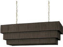 Palecek Everly Rectangular Linear Chandelier, Espresso