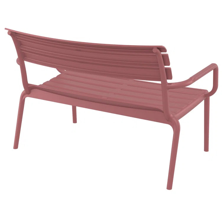 All Modern Ruta Paris 46'' Outdoor Bench - Red