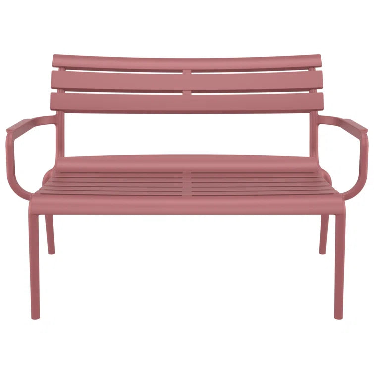All Modern Ruta Paris 46'' Outdoor Bench - Red