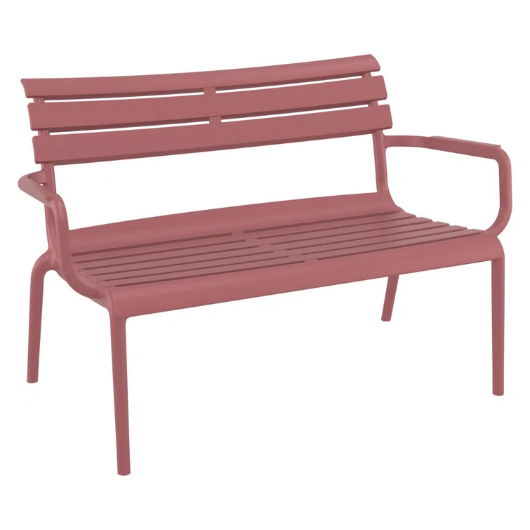 All Modern Ruta Paris 46'' Outdoor Bench - Red