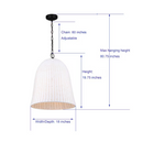 allen + roth Elizabeth Contemporary Bell Hanging Pendant Light