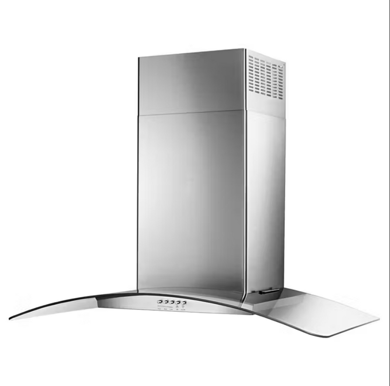 30" Concave Glass Wall Mount Range Hood
