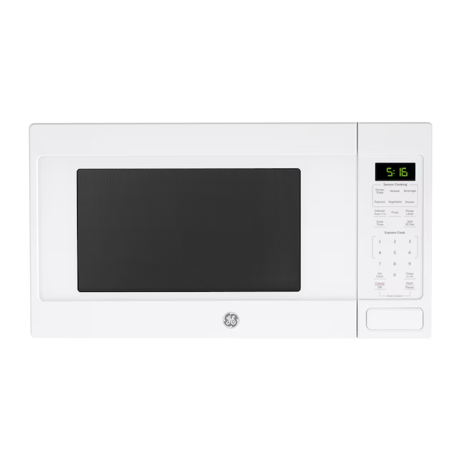 GE 1.6-cu ft Large 1150-Watt Sensor Cooking Controls Countertop Microwave (White)