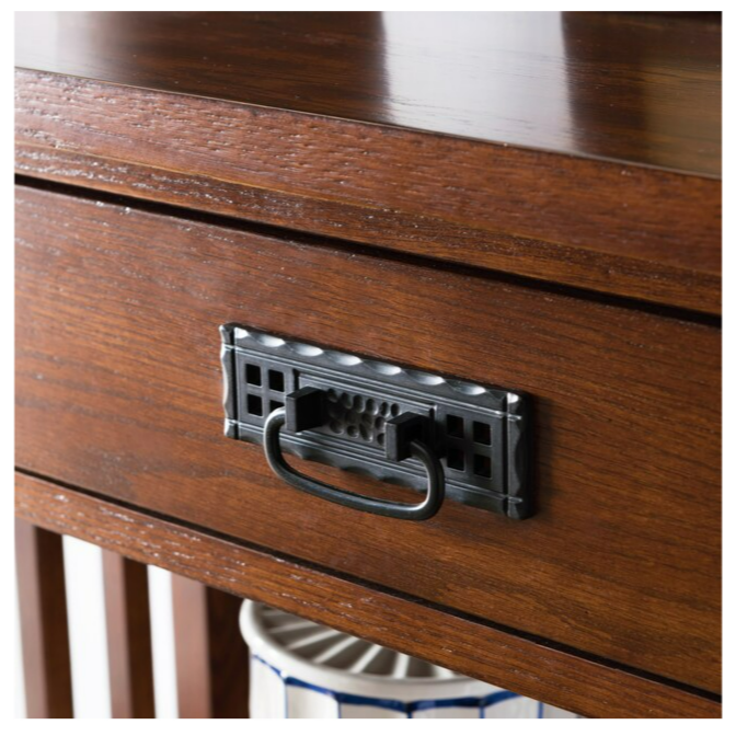 Leick Home BrownBronze Wood 3 -Shelf Bookcase