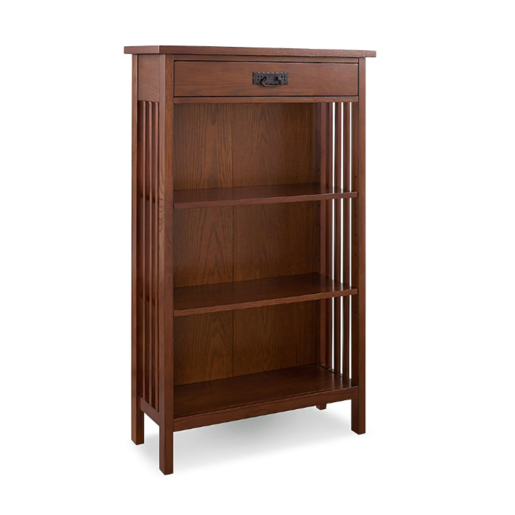 Leick Home BrownBronze Wood 3 -Shelf Bookcase
