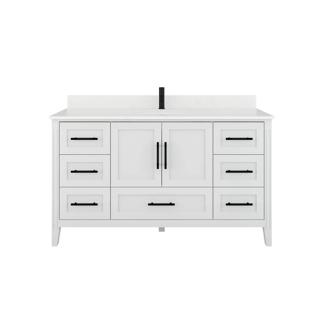 Spa Bathe Henley 60" White Undermount Single Sink Bathroom Vanity