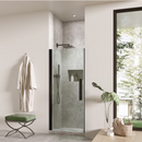 OVE Decors Pasadena Matte black 28" - 29.75" W x 72" H Frameless Shower Door