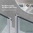 OVE Decors Pasadena Matte black 28" - 29.75" W x 72" H Frameless Shower Door