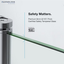 OVE Decors Pasadena Matte black 28" - 29.75" W x 72" H Frameless Shower Door