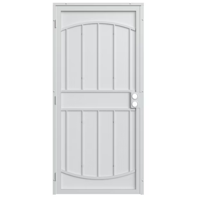 RELIABILT Gibraltar Max 36-in x 81-in White Steel Surface mount Security Door