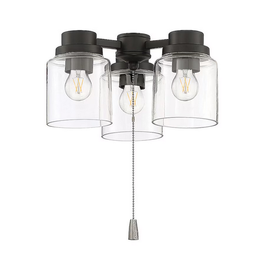 Craftmade 13.08-Inches 3 -Light Black LED Ceiling Fan Light Kit