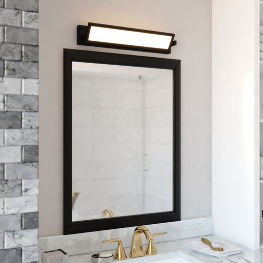 Cascadia Fremont 27-in 1 -Light Matte White Integrated LED Modern Vanity light bar