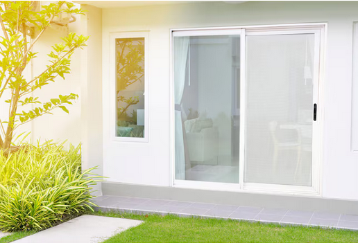 RELIABILT 30-in x 80-in White Aluminum Sliding Single Screen door (Handle Included)