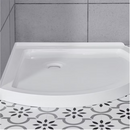 Ove Decors 36" Breeze Clear Round Corner 3-Piece Shower Kit - Satin Nickel