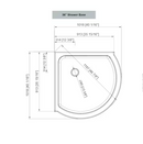 Ove Decors 36" Breeze Clear Round Corner 3-Piece Shower Kit - Satin Nickel