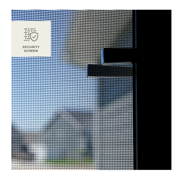 LARSON Platinum Secure Screen 36" x 81" Black Aluminum Surface mount Left-hand outswing Security Door