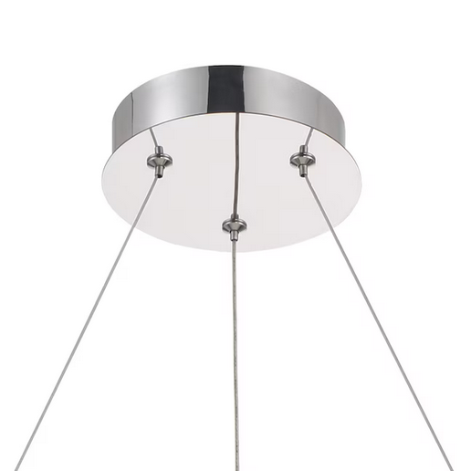 allen + roth Aurelis Gloss Chrome Glam Integrated LED Crystal Chandelier