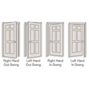 RELIABILT 32" x 80" Primed Hollow core 1-panel LH Pine Wood Flat Jamb Single Prehung Interior Door