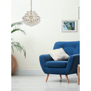 Elegant Decor Home Furnishing 3 -Light Brass Dome Medium Hanging Pendant light